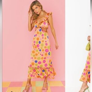Show Me Your Mumu Lane Midi Dress - XS - worn once and dry cleaned